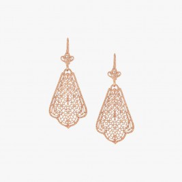 Carved-flake earring